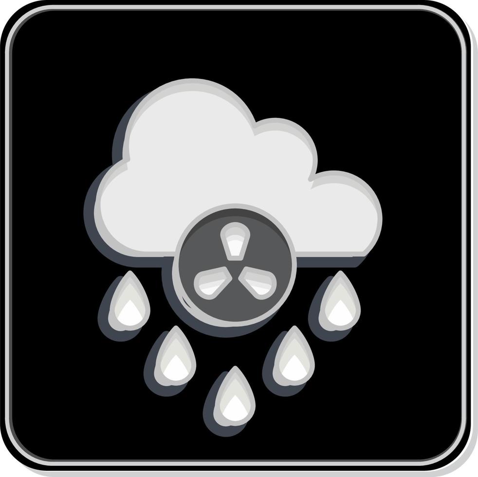 Icon Acid Rain. related to Environment symbol. Glossy Style. simple illustration. conservation. earth. clean vector