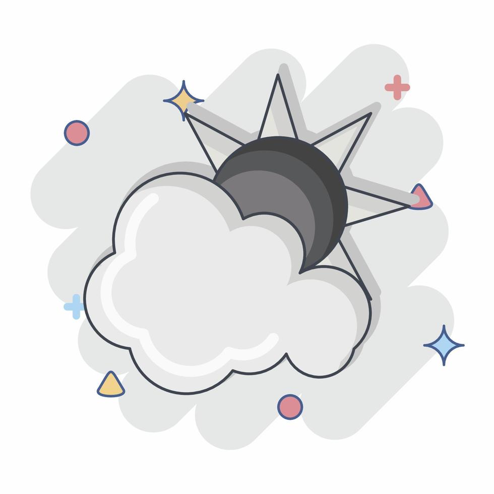 Icon Day Time. related to Environment symbol. Comic Style. simple illustration. conservation. earth. clean vector