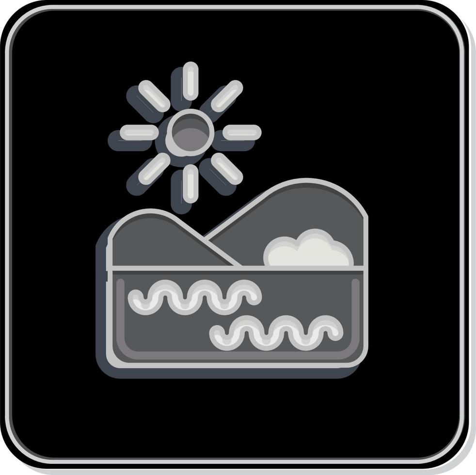 Icon Lake. related to Environment symbol. Glossy Style. simple illustration. conservation. earth. clean vector