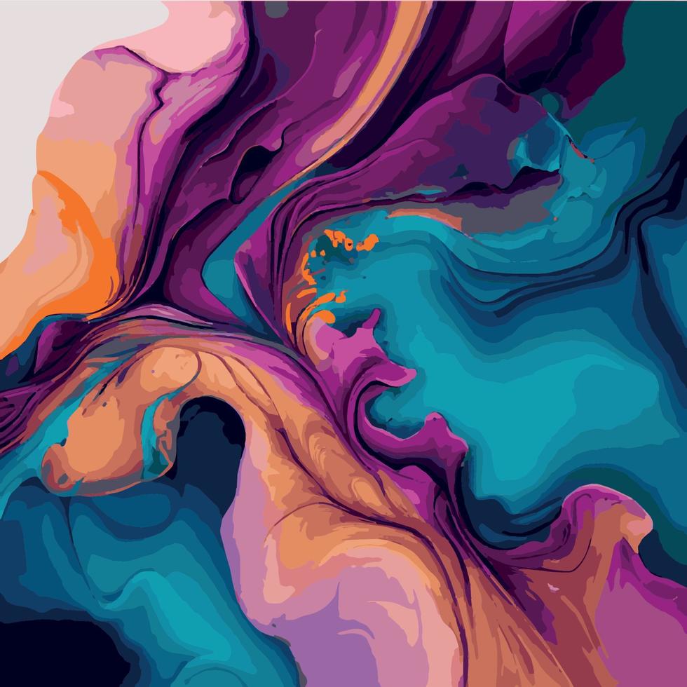 diseño de textura de mármol, superficie de mármol multicolor colorido, líneas curvas, fondo de diseño abstracto brillante - vector