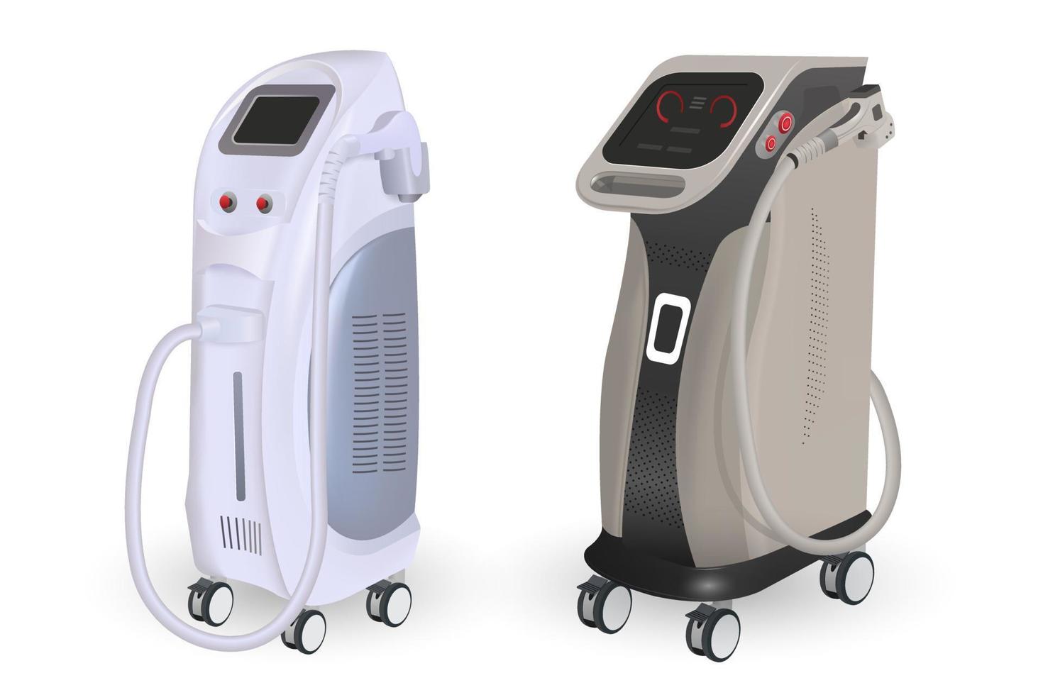 Modern equipment for laser hair removal cosmetic procedures in a beauty salon vector
