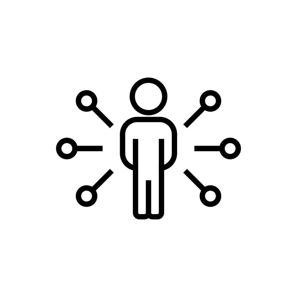 Multitasking Isolated Line Monochrome sign. Perfect for UI, apps, sites, stores, adverts. Editable stroke, drawn with black thin line vector