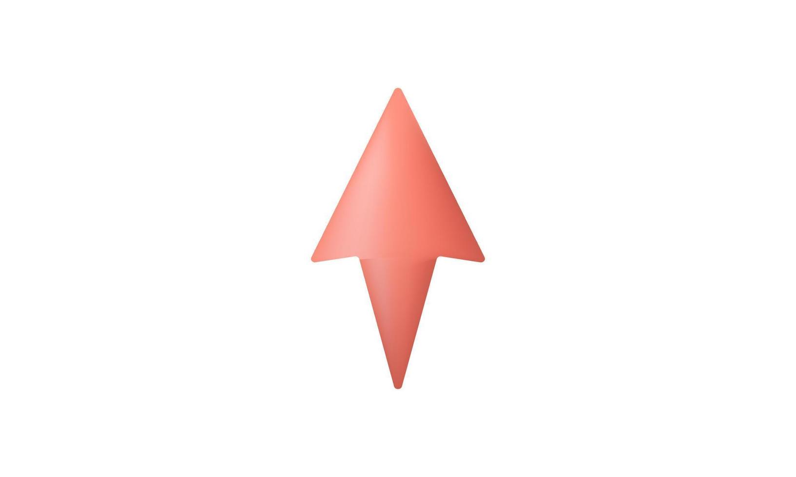 illustration arrow cursor computer pointer realistic 3d creative isolated on background vector