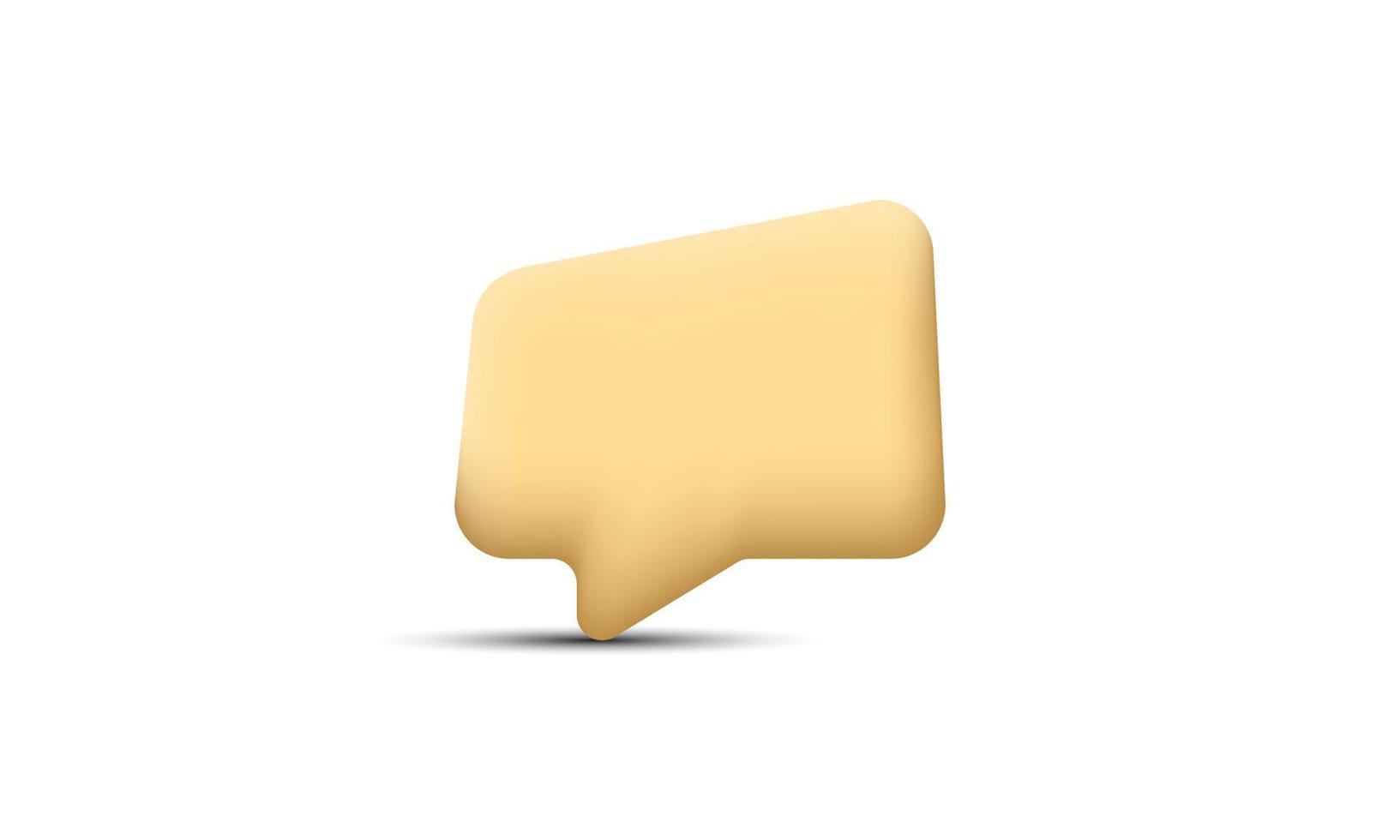 illustration notification message dialog realistic 3d creative isolated on background vector