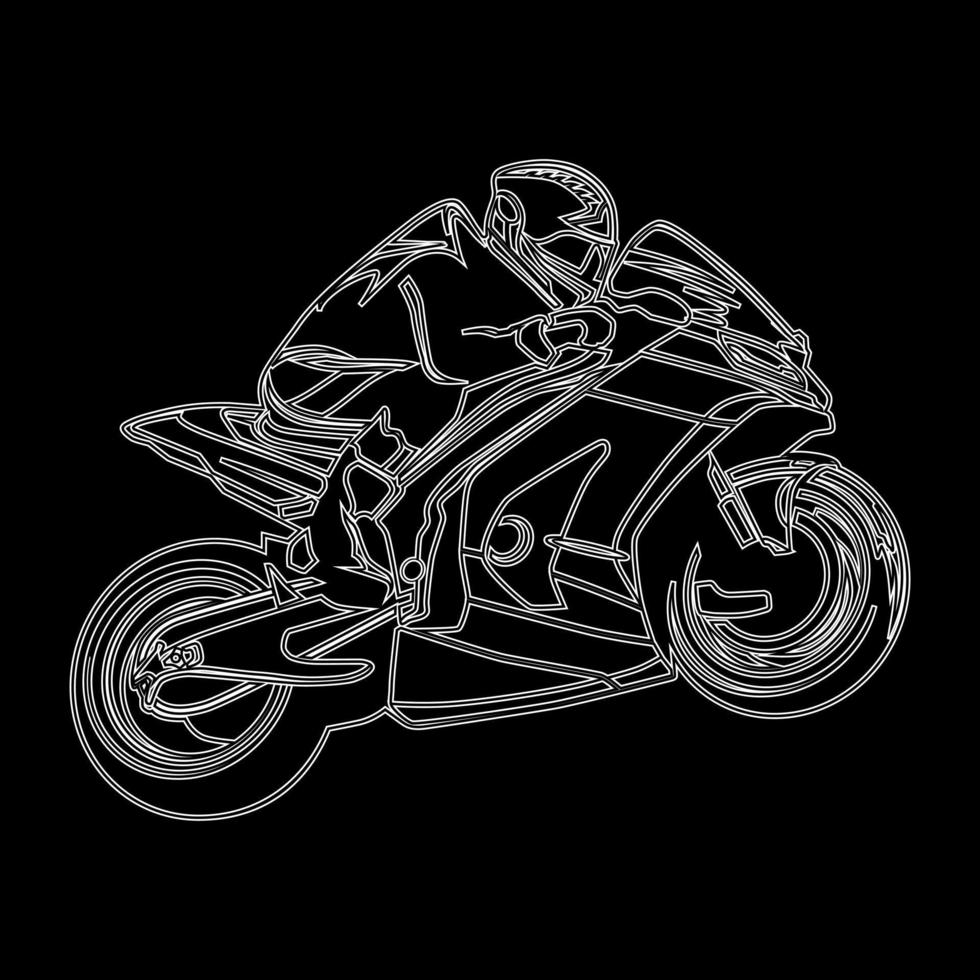 vector de diseño rápido de línea de superbike