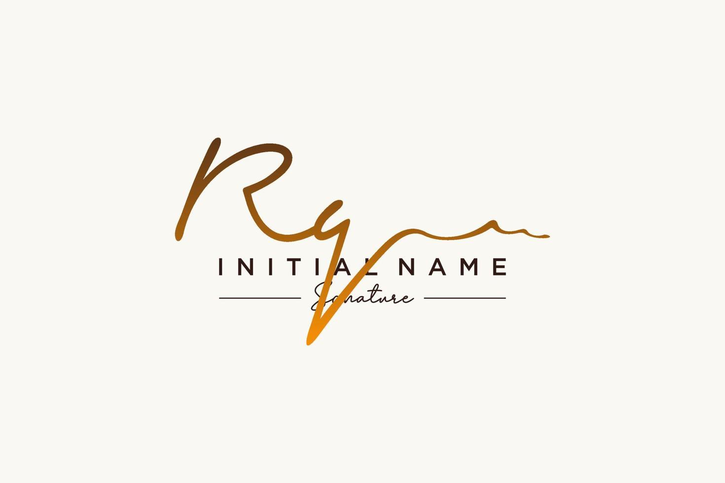 Initial RQ signature logo template vector. Hand drawn Calligraphy lettering Vector illustration.