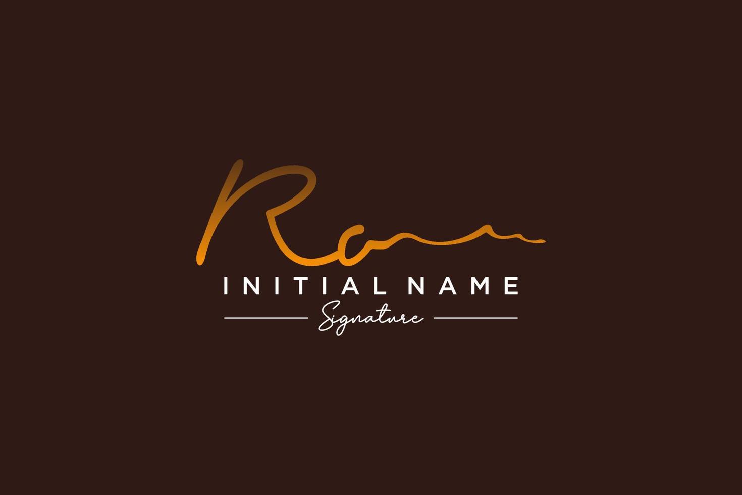 Initial RO signature logo template vector. Hand drawn Calligraphy lettering Vector illustration.