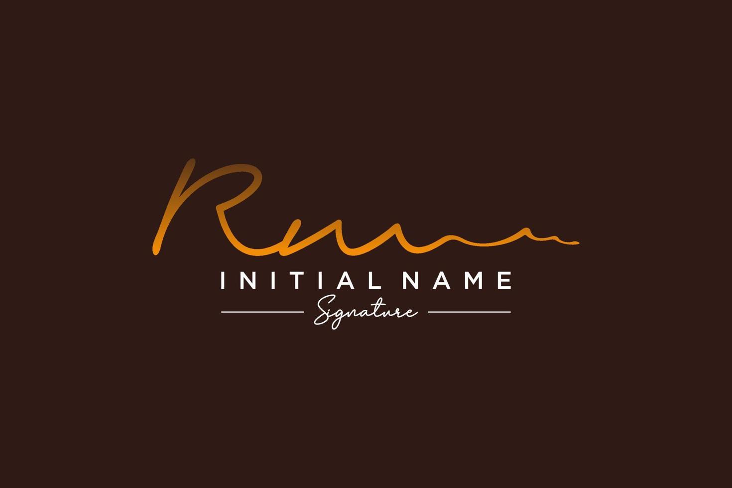 Initial RM signature logo template vector. Hand drawn Calligraphy lettering Vector illustration.