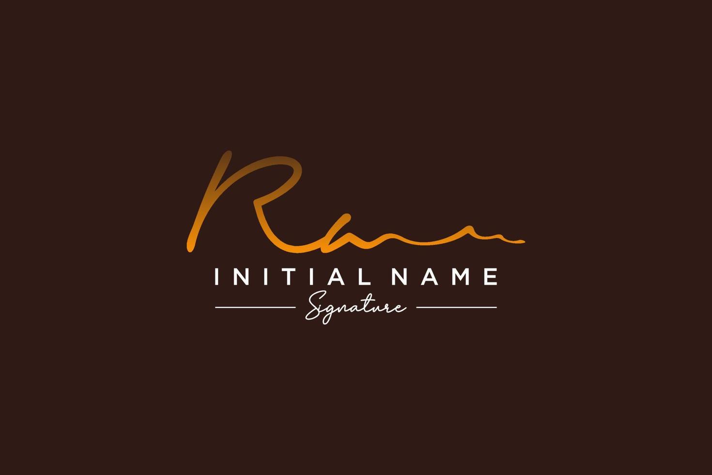 Initial RA signature logo template vector. Hand drawn Calligraphy lettering Vector illustration.