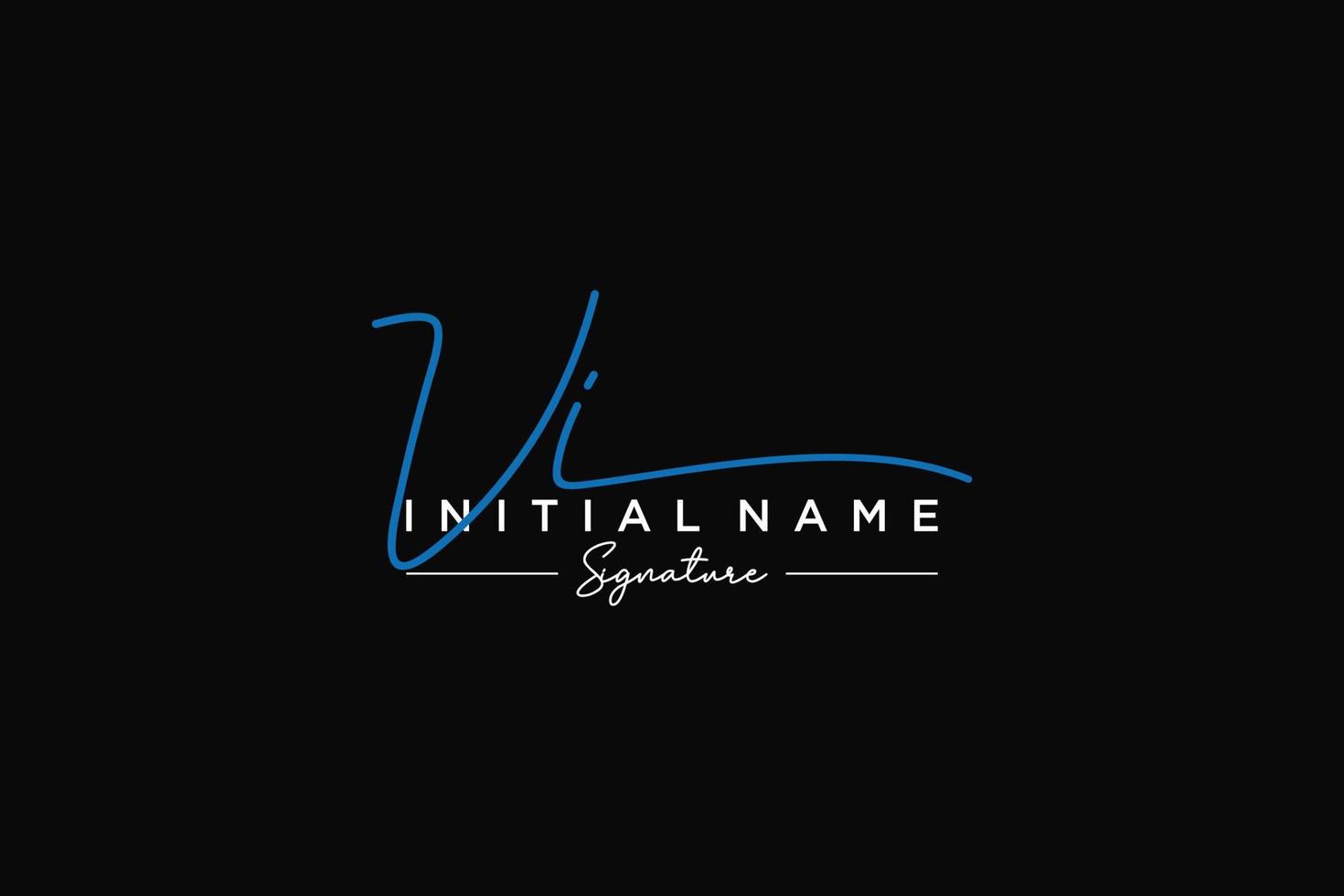 Initial VI signature logo template vector. Hand drawn Calligraphy lettering Vector illustration.