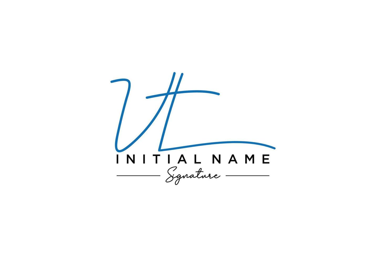 Initial VT signature logo template vector. Hand drawn Calligraphy lettering Vector illustration.