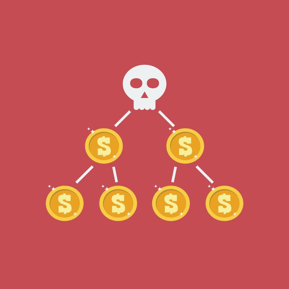 Ponzi scheme vector illustration
