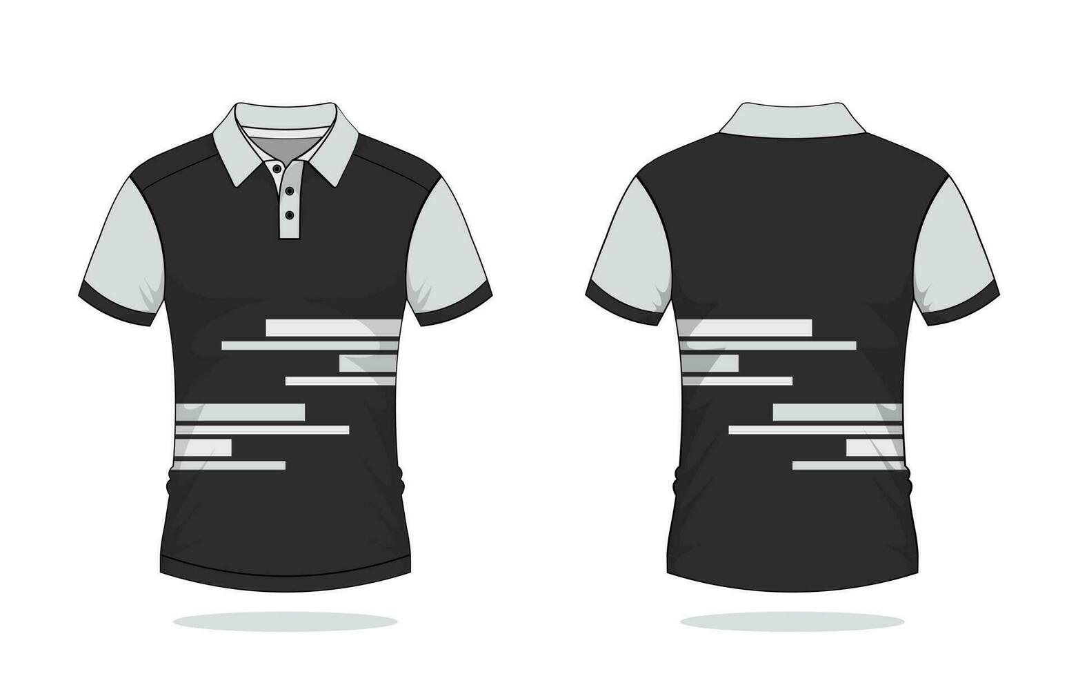 plantilla de polo de camiseta vector