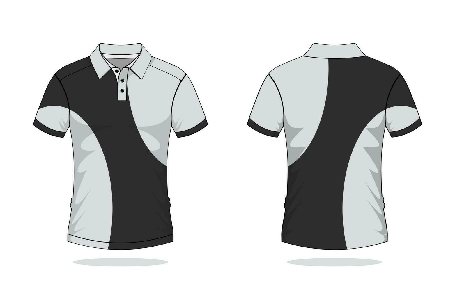 plantilla de polo de camiseta vector