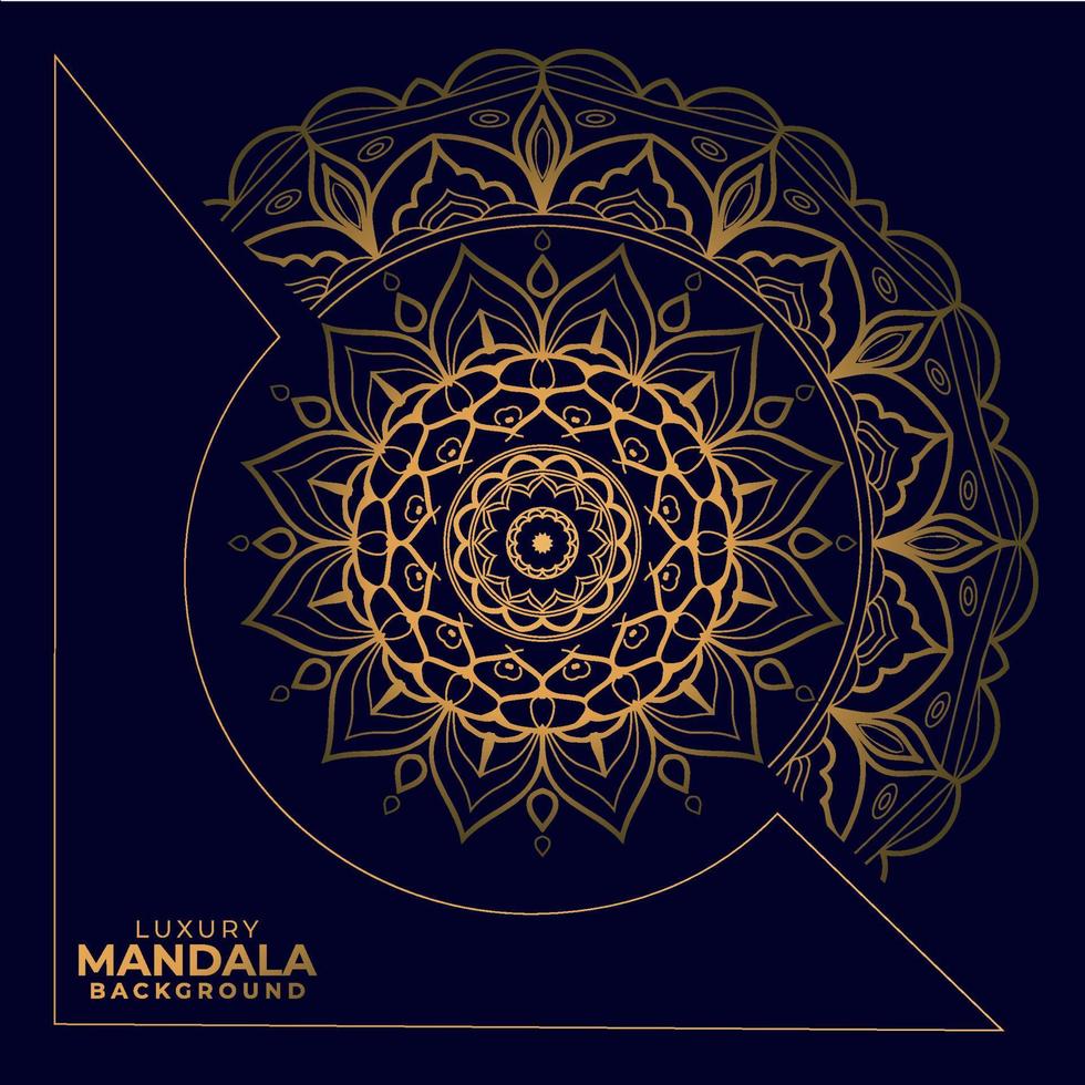 fondo de diseño de mandala ornamental dorado de lujo vector