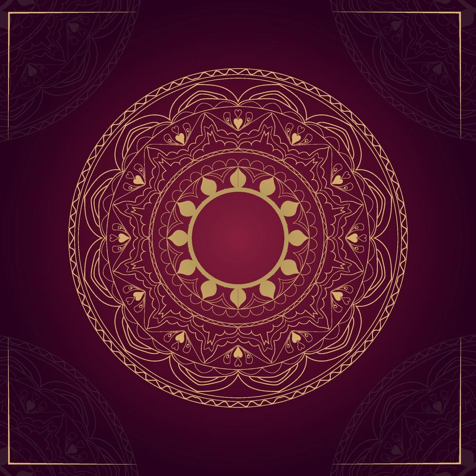 Luxury Golden Ornamental Mandala Design Background vector