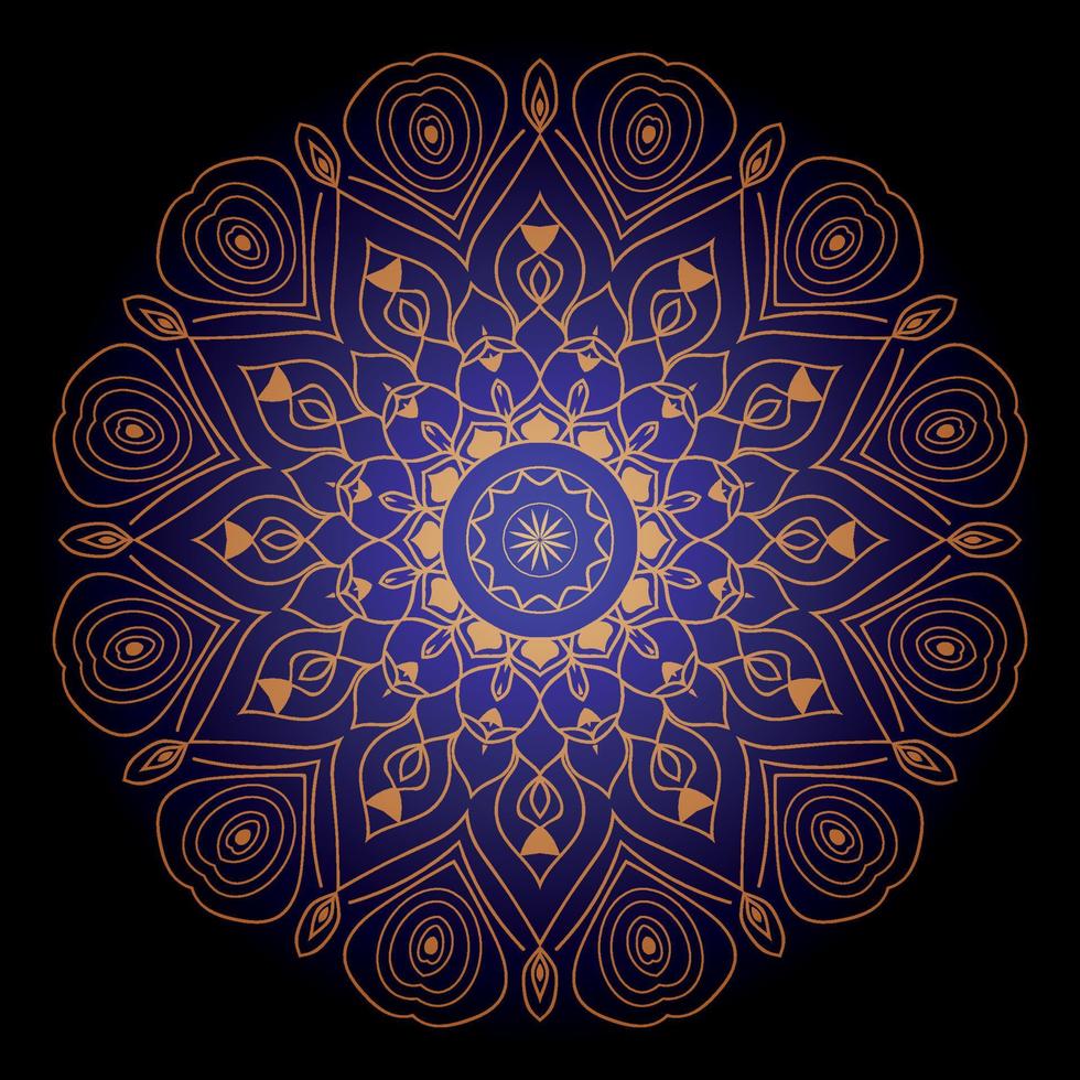 Luxury Golden Ornamental Mandala Design Background vector