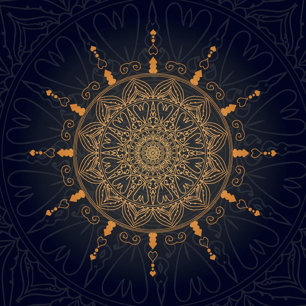 Luxury Golden Ornamental Mandala Design Background vector