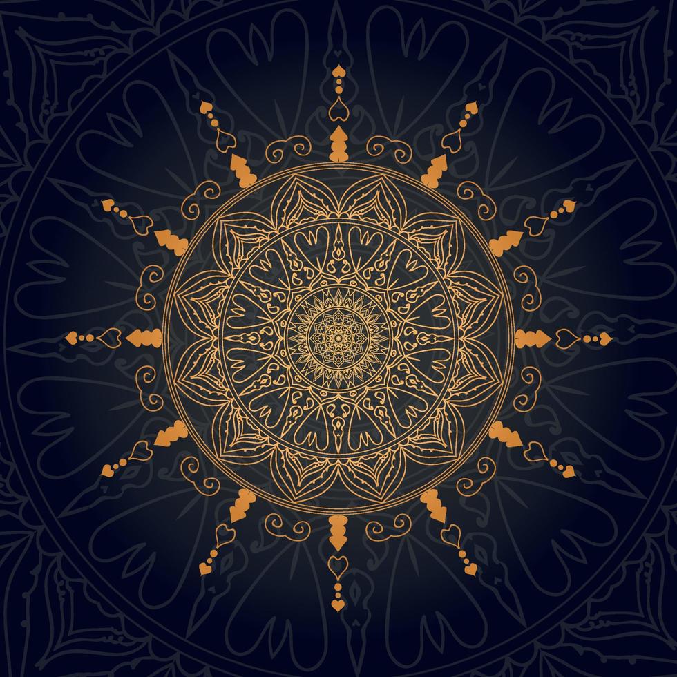 Luxury Golden Ornamental Mandala Design Background vector