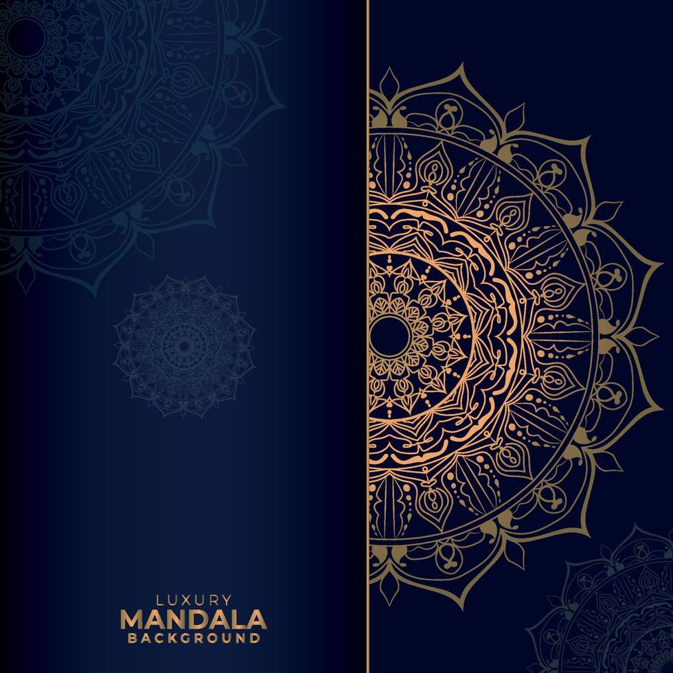 Luxury Golden Ornamental Mandala Design Background vector