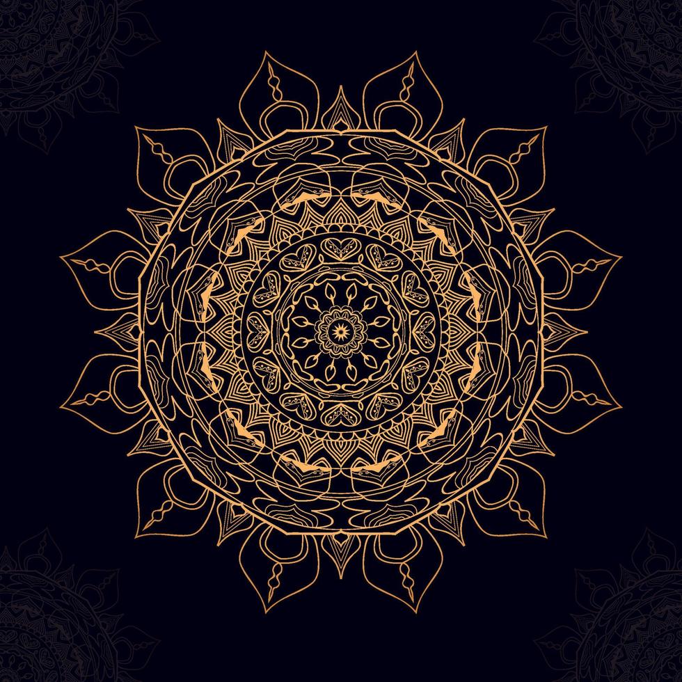 Luxury Golden Ornamental Mandala Design Background vector
