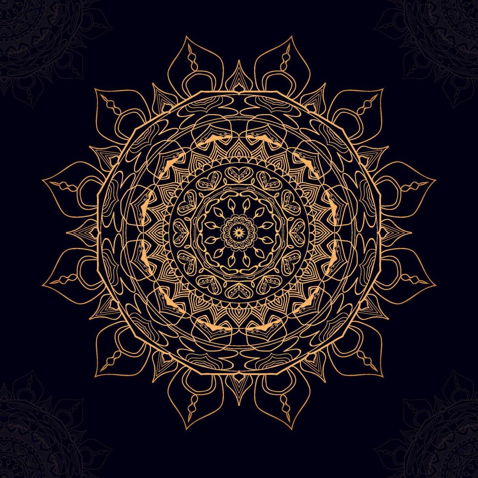 Luxury Golden Ornamental Mandala Design Background vector