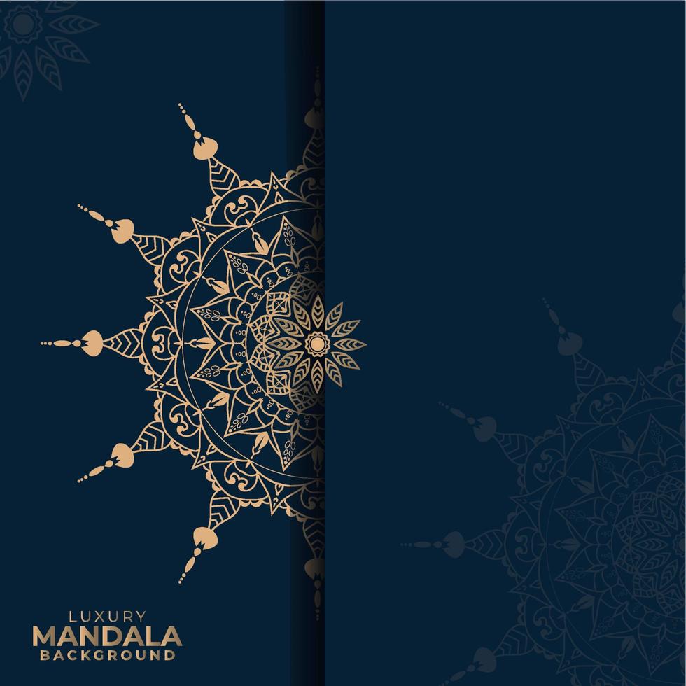 fondo de diseño de mandala ornamental dorado de lujo vector