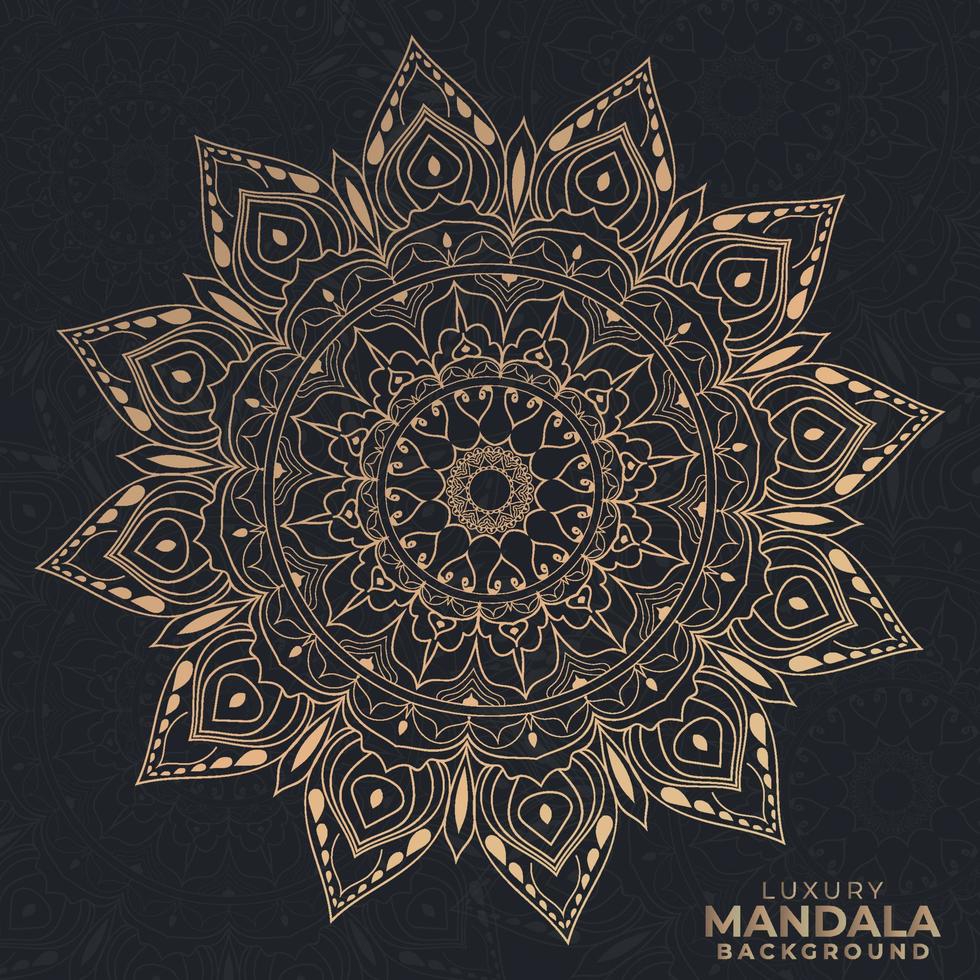 Luxury Golden Ornamental Mandala Design Background vector