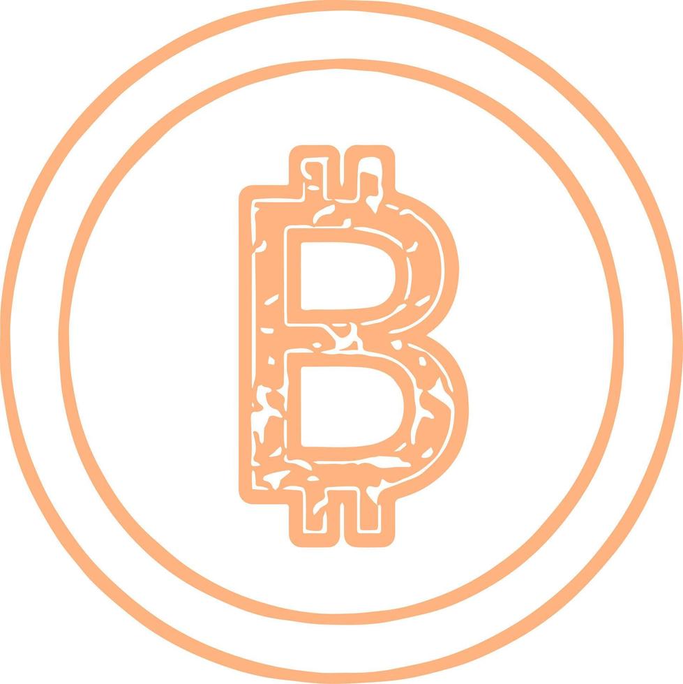 Crypto Currency Bitcoin symbol vector