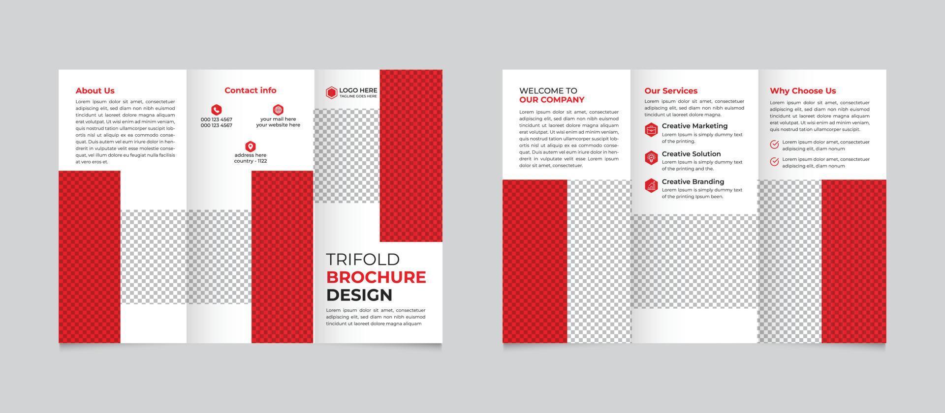 Corporate Modern Business Brochure Trifold Template Design Free Vector