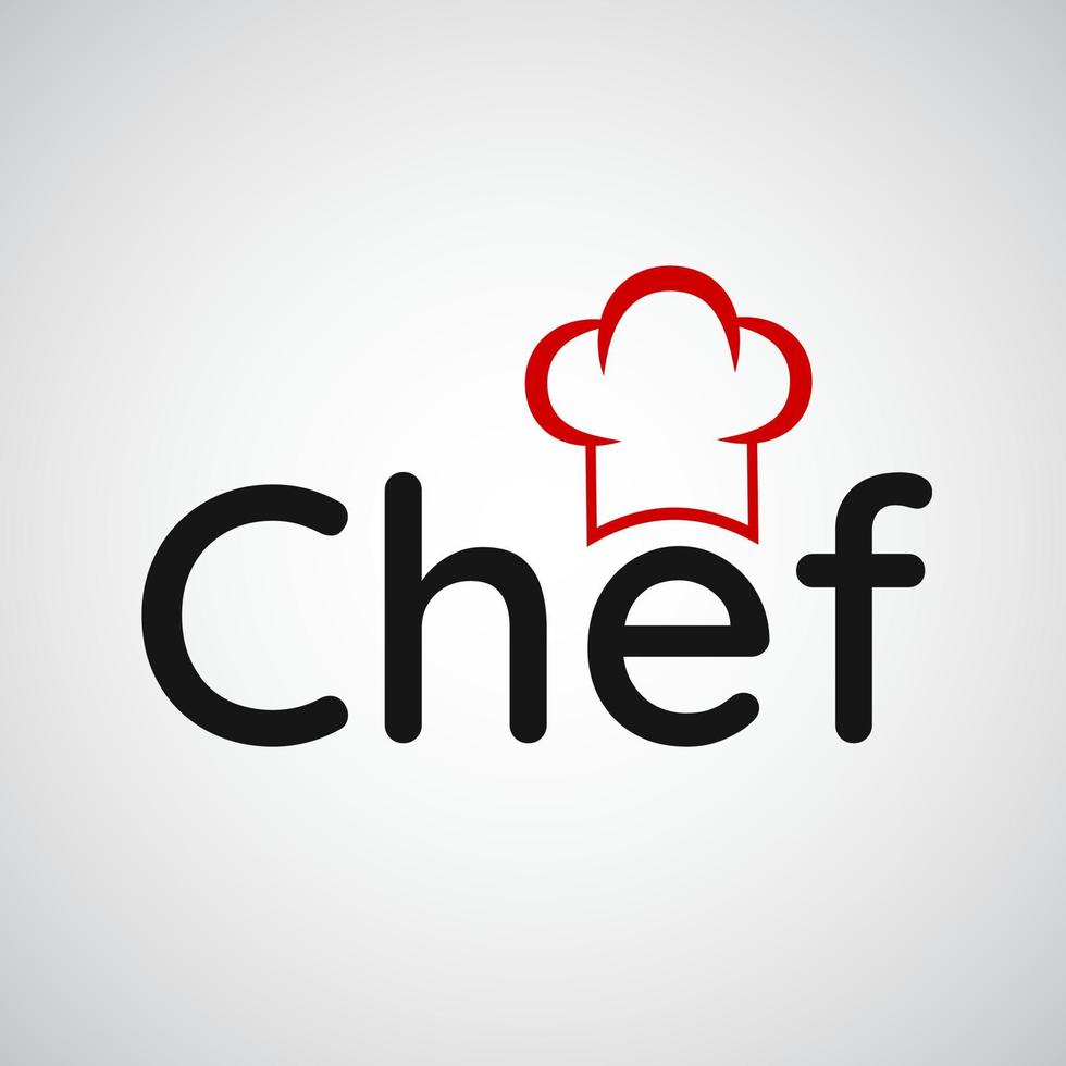 chef catering minimal logo template vector