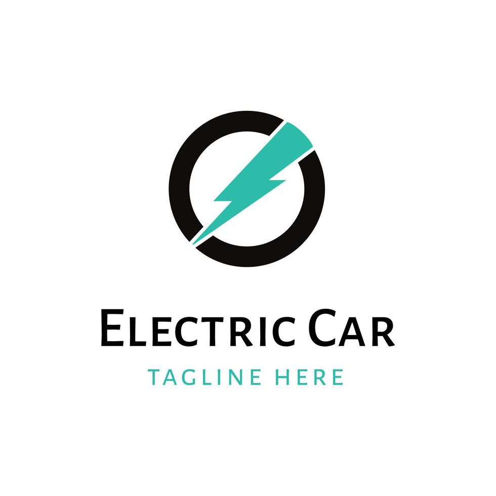 Electric car service and repair logo.EV repair logo. vector