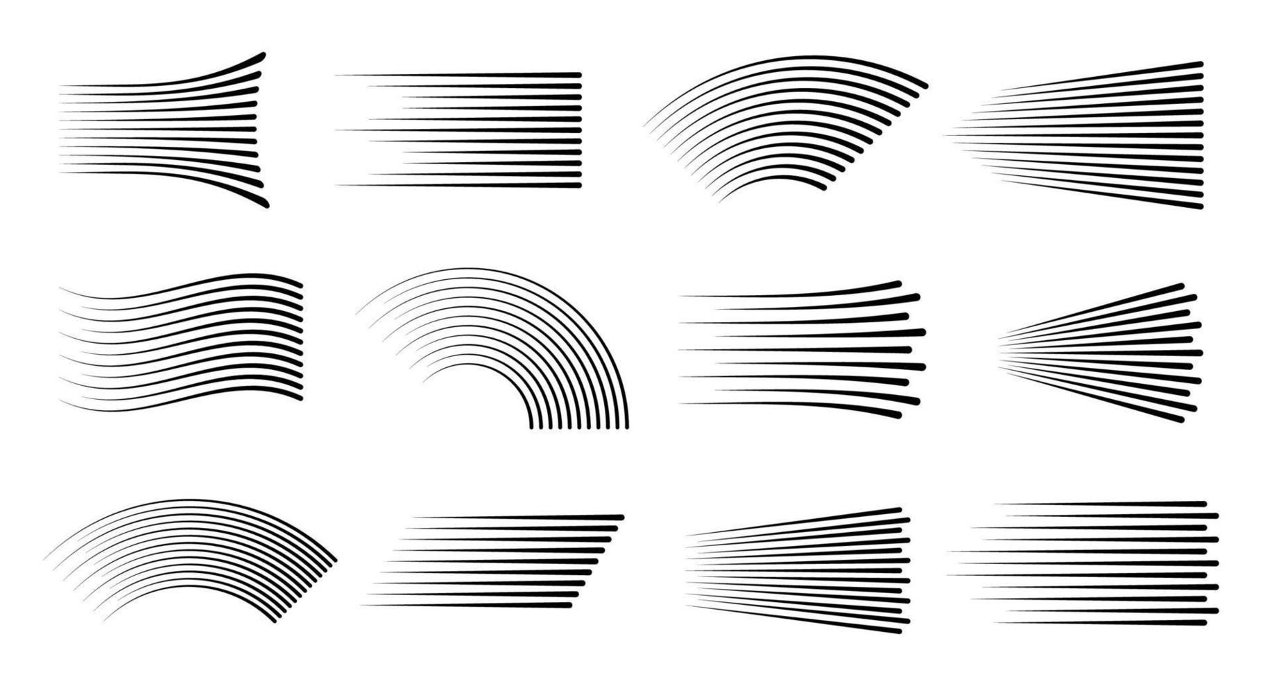 Speed motion lines, fast effect of line patterns vector