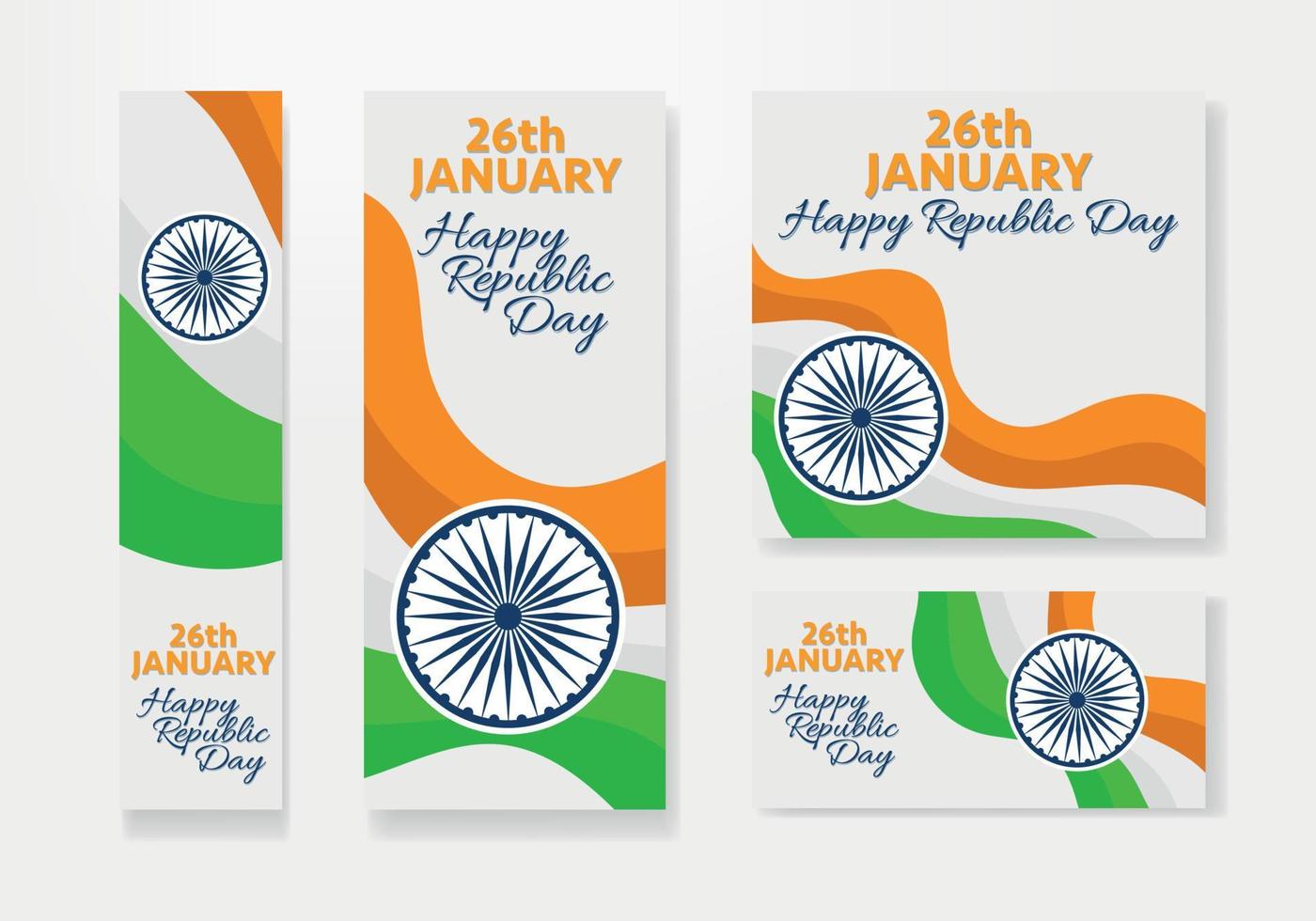 India Republic Day Abstract Creative Banner Desing. 26th January. vector