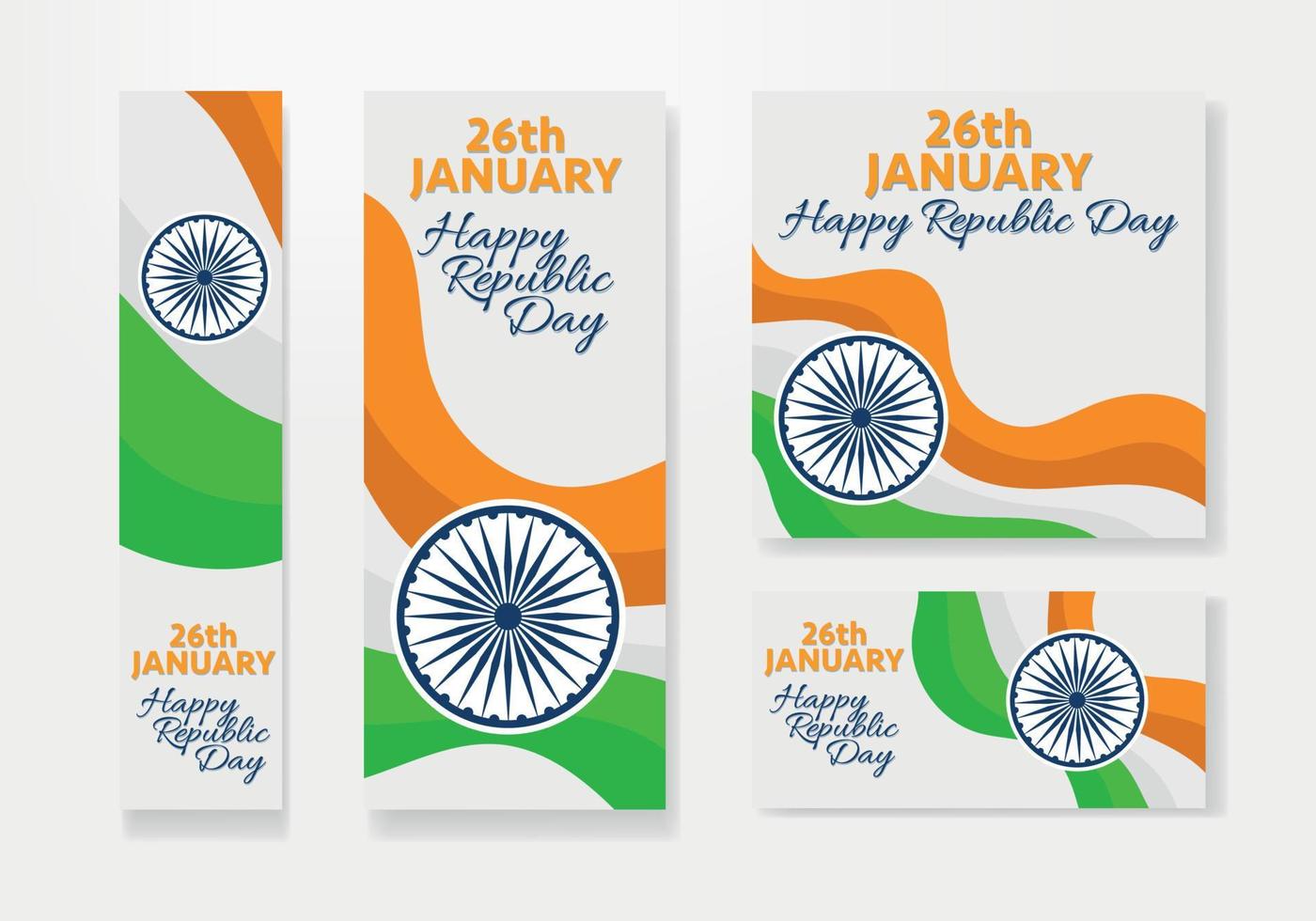 diseño de banner creativo abstracto del día de la república india. 26 de enero. vector