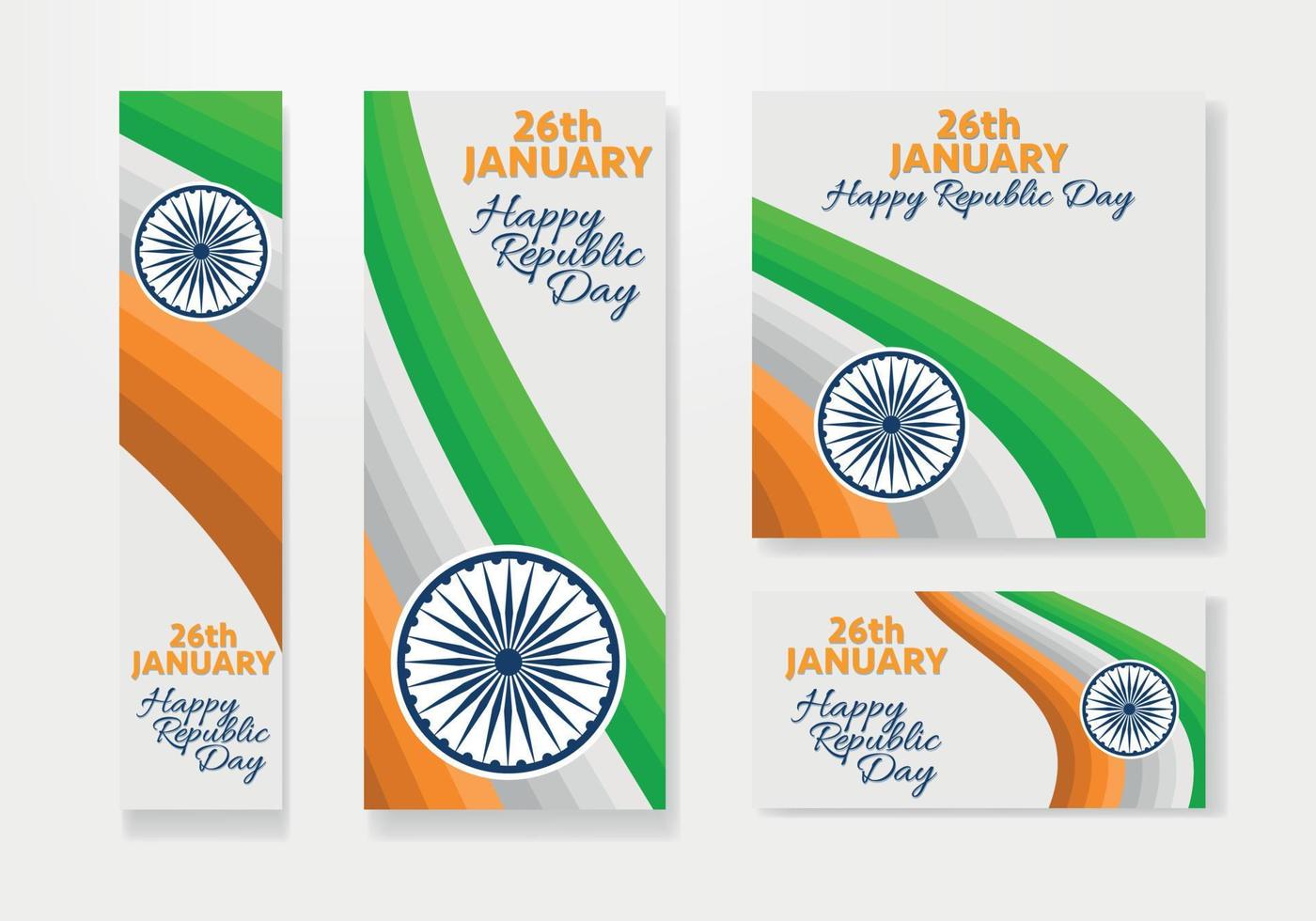 India Republic Day Abstract Creative Banner Desing. 26th January. vector