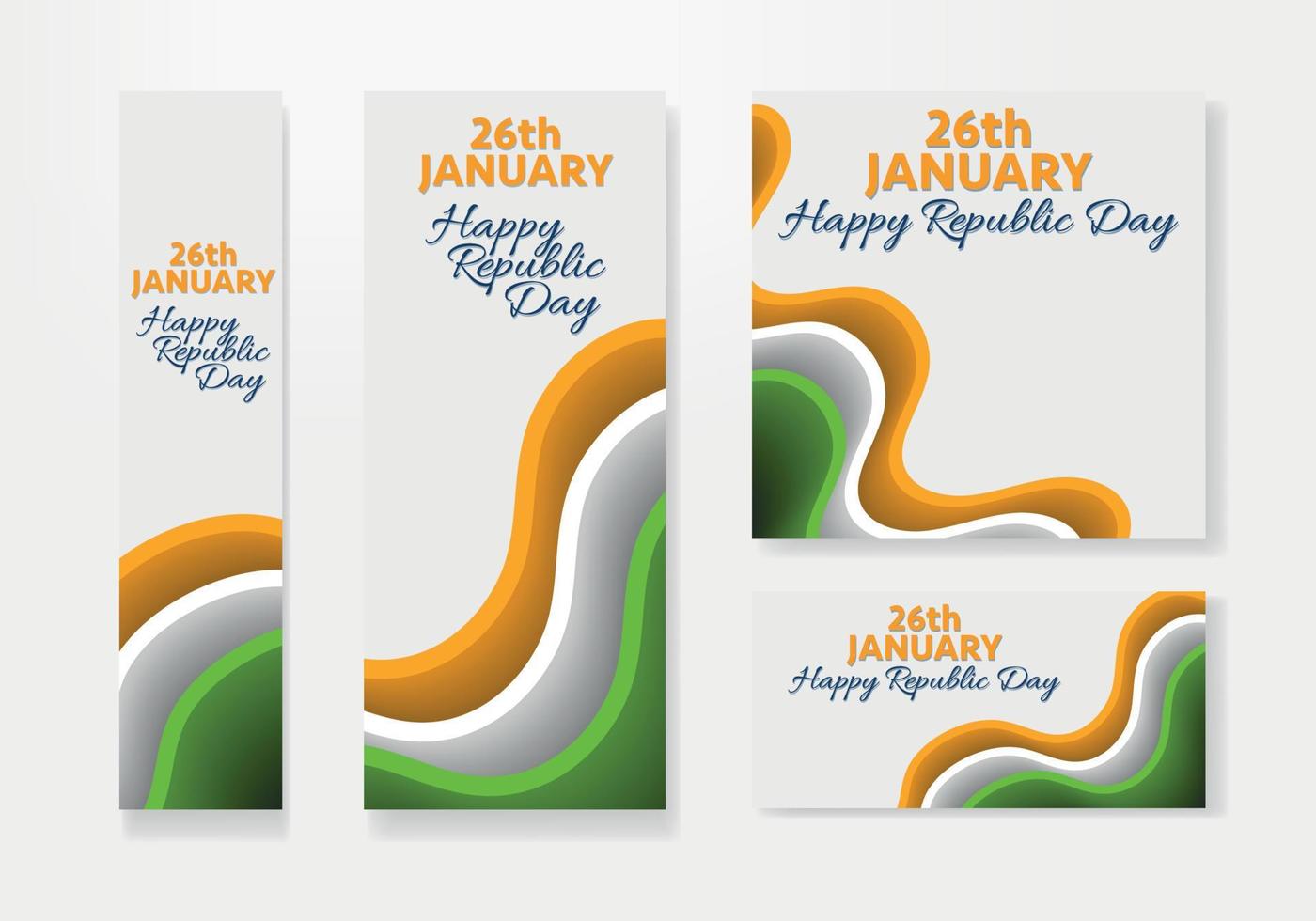 India Republic Day Abstract Creative Banner Desing. 26th January. vector