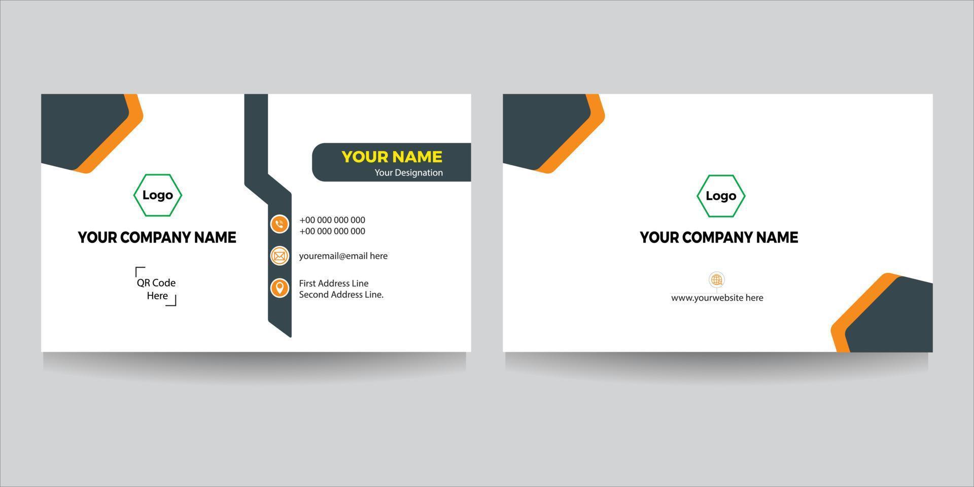 Professional and Creative Business Card Template - Vector