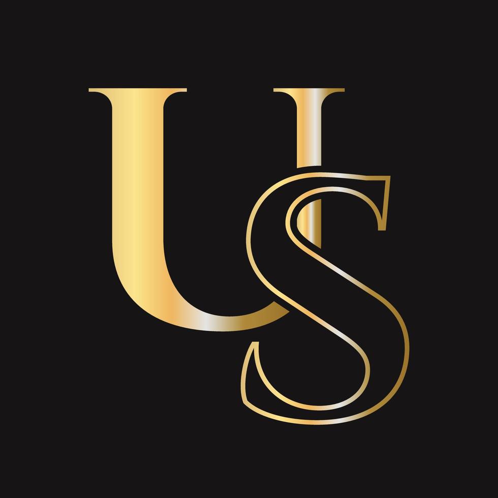 Monogram SU Logo Design. US Logotype vector