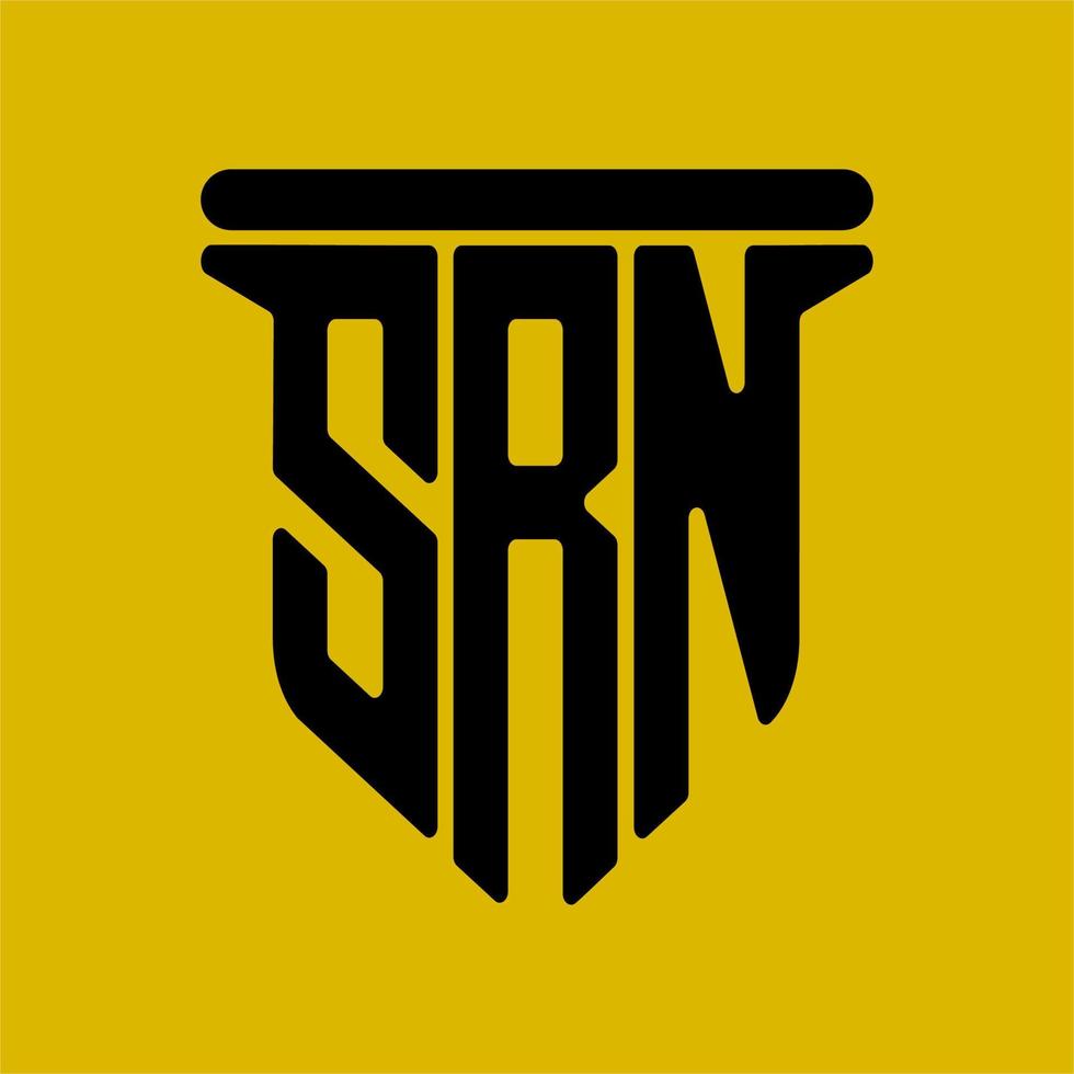 Letter S, R and N logo vector. vector