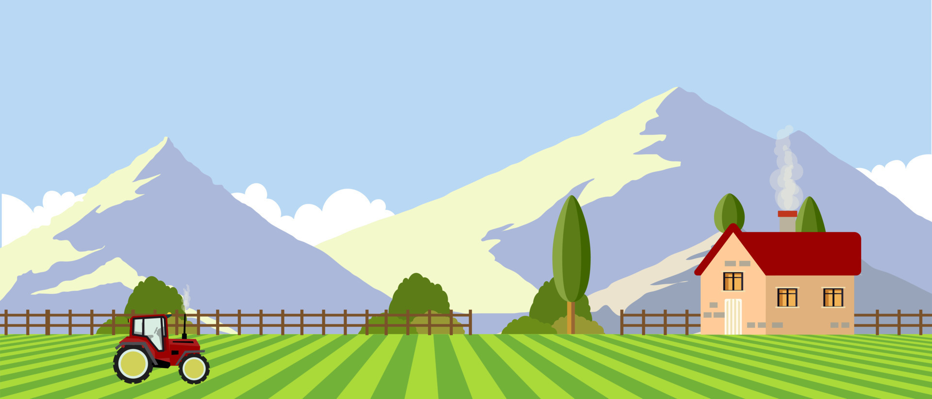 Vector Drawing Of A Spring Country Scenery Royalty Free SVG, Cliparts,  Vectors, and Stock Illustration. Image 129752940.