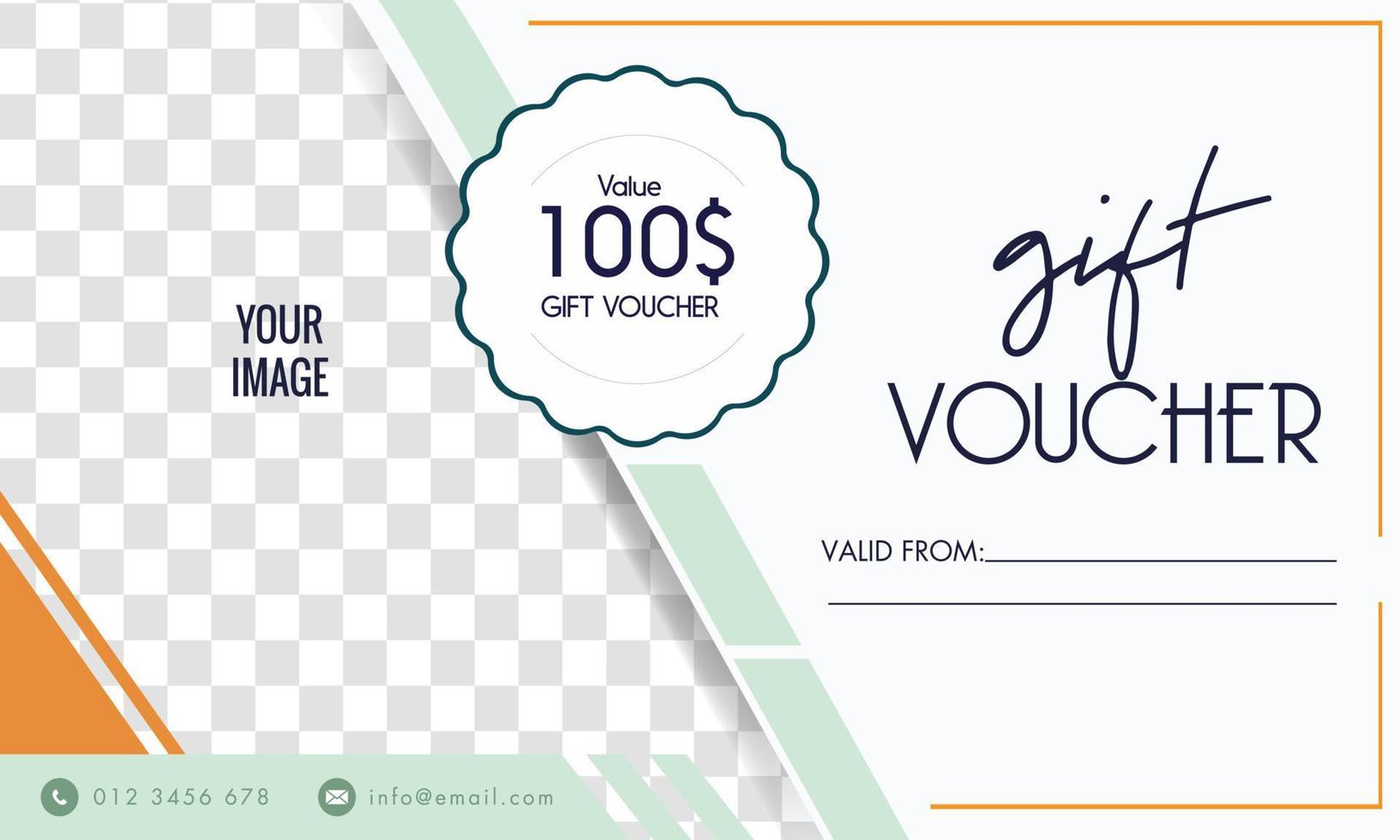 Voucher gift for design coupon or invitation. background vector illustration