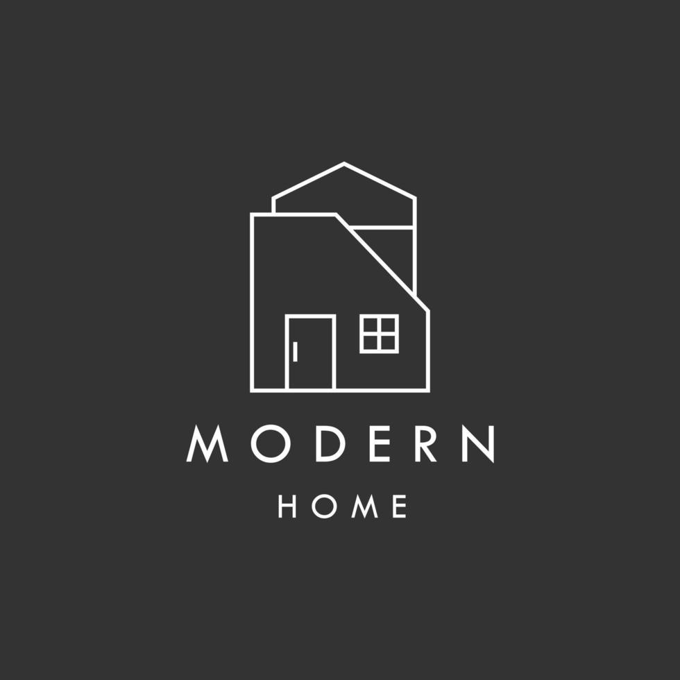 Simple logo architecture with modern home symbol vector illustration minimalist design. minimal modern industrial house logo design.