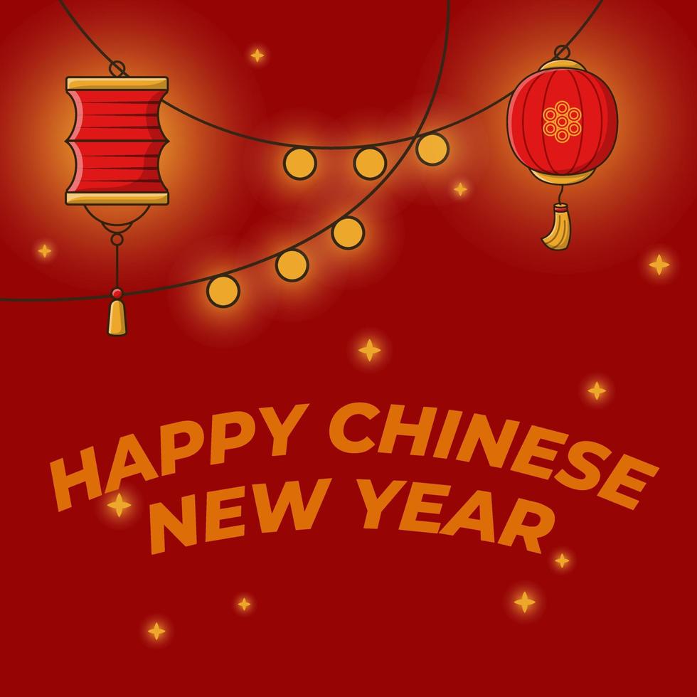 feliz año nuevo chino y feliz luna vector