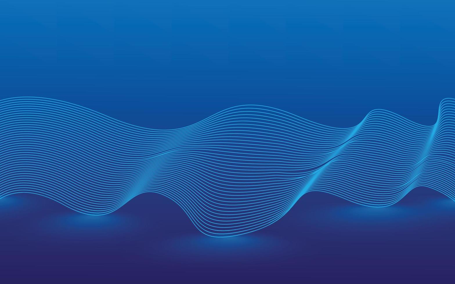 Modern blue wave line background design. Abstract blue light wave line web template. vector