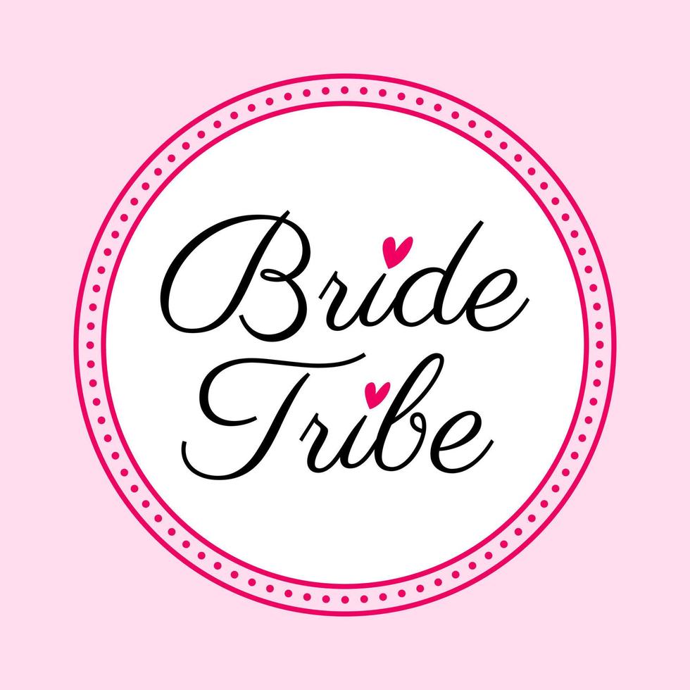 Bride tribe wedding decoration party sticker icon sign design vector
