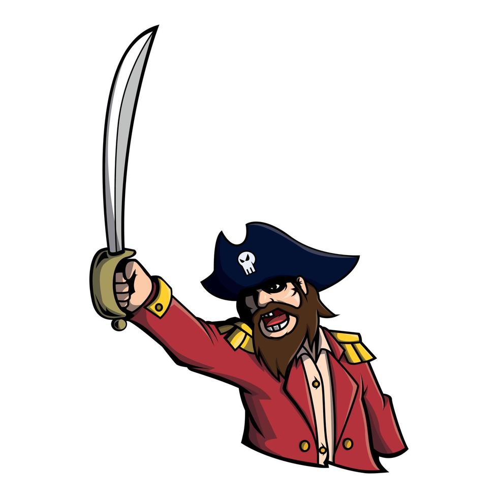 Ilustración de vector de diseño de piratas