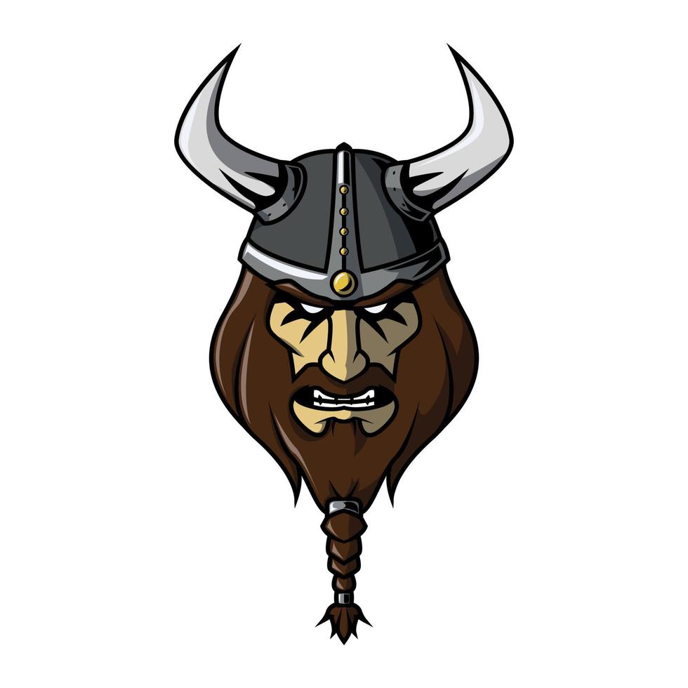 Viking Head Vector Illustration