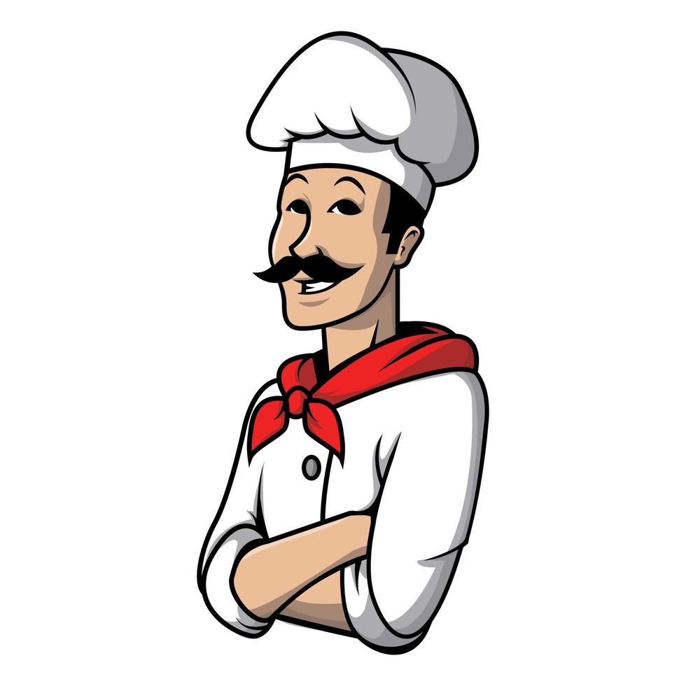 Professional Chef Vector Illustration