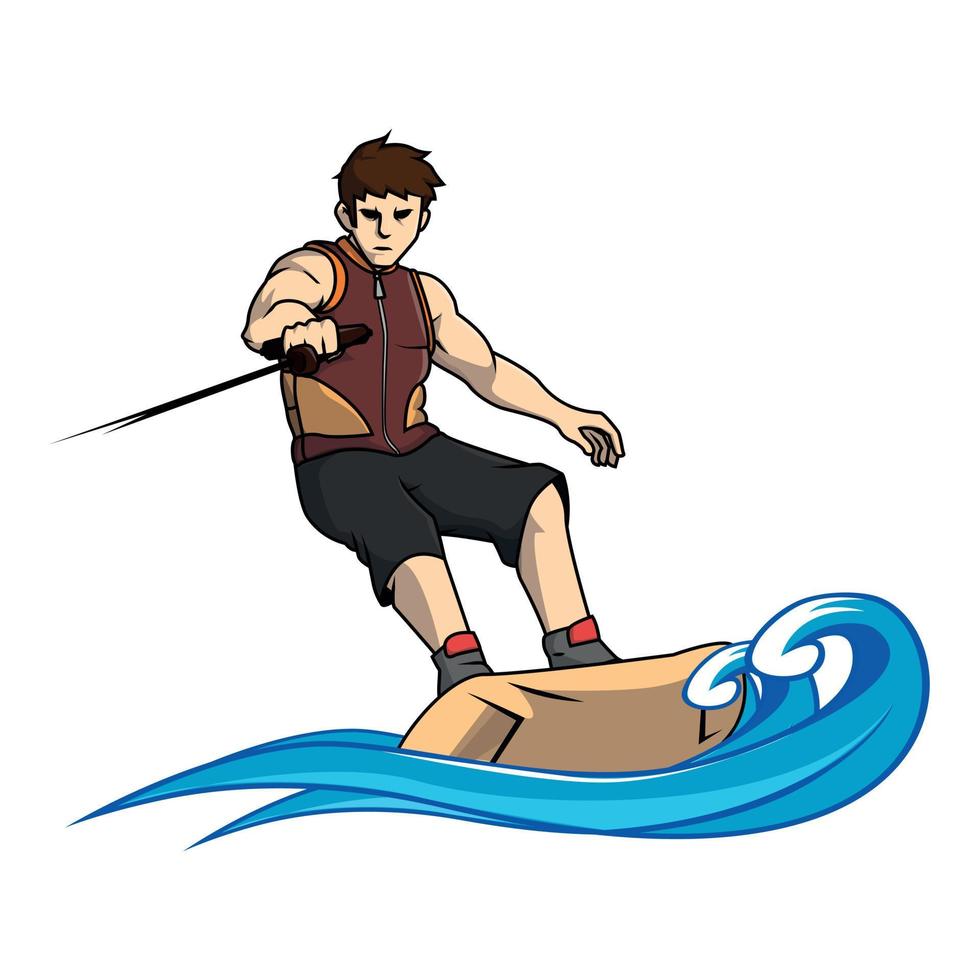 Wake Boarding Sport Vector